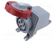 Connector: AC supply 3-phase; socket; female; PIN: 4; 30A; 440V AMPHENOL
