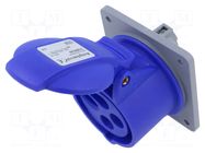 Connector: AC supply 3-phase; socket; female; PIN: 4; 16A; IP&S AMPHENOL
