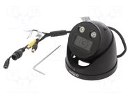 Camera: CCTV IP; Dim: Ø122x110.9mm; black; -40÷60°C; IP67; 12VDC DAHUA