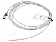 Connector: M12; plug; male; PIN: 3; straight; cables; 5m HARTING