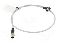 Cable: for sensors/automation; M12; PIN: 4; straight; plug; PVC HARTING