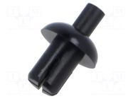 Rivet; polyamide; L.rivet: 7.1mm; Panel cutout diam: 5.1mm; black DREMEC