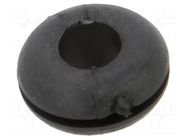 Grommet; Ømount.hole: 8mm; Øhole: 4.8mm; black; -40÷135°C; UL94HB ESSENTRA