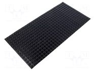 Self-adhesive foot; Ø: 8.5mm; H: 2.2mm; black; polyurethane KEYSTONE