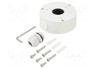 Junction box; Ø90x35mm; white; aluminium; Connection: M20 DAHUA