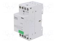 Contactor: 4-pole installation; 25A; 230VAC,220VDC; NO x4; IKD ISKRA