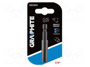 Holder; 1/4"; 60mm; Mounting: 1/4"; impact GRAPHITE