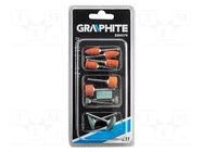 Acces.for drills; 11pcs. GRAPHITE