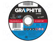 Cutting wheel; Ø: 115mm; Disc thick: 2.5mm; aluminium,metal,steel GRAPHITE