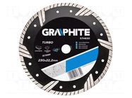 Cutting diamond wheel; Ø: 230mm; Øhole: 22.2mm; Disc thick: 3.1mm GRAPHITE