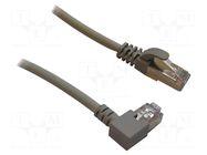 Patch cord; S/FTP; Cat: 7; RJ45 plug,RJ45 left angled plug; Cu; 4m MCI
