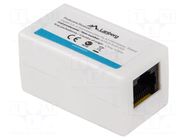 RJ 45 coupler; white; Cat: 6; RJ45 socket,both sides LANBERG