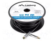 Cable; HDMI plug,both sides; PVC; Support: 3D,4K,ARC,CEC 2.0,HDR LANBERG