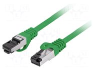 Patch cord; RJ45 plug,both sides; S/FTP; Cat 8.1; stranded; Cu; 2m LANBERG