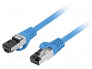 Patch cord; RJ45 plug,both sides; S/FTP; Cat 8.1; stranded; Cu; 3m LANBERG