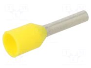 Tip: bootlace ferrule; insulated; copper; 1mm2; 8mm; tinned; yellow VOGT