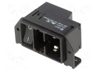 Connector: AC supply; socket; male; 10A; C14 (E); DD21; IEC 60320 SCHURTER