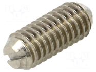 Ball latch; stainless steel; Thread: M6; 14mm; F1: 11N; F2: 18N ELESA+GANTER