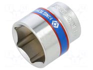 Socket; 6-angles,socket spanner; 24mm; 3/8"; short KING TONY