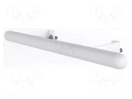 Holder; ESD; W: 600mm; Ø: 26.9mm; steel; light grey RT WORK