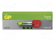 Battery: alkaline; AAA,R3; 1.5V; non-rechargeable; Ø10.5x44.5mm GP