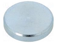 Magnet: permanent; neodymium; 110N; Ø: 20mm; H: 3.5mm; steel ELESA+GANTER