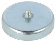 Magnet: permanent; hard ferrite; 280N; Ø: 57mm; H: 10.5mm; steel ELESA+GANTER