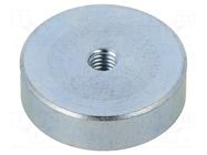 Magnet: permanent; neodymium; 75N; Ø: 16mm; H: 4.5mm; steel ELESA+GANTER