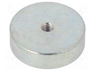 Magnet: permanent; neodymium; 105N; Ø: 25mm; H: 7mm; steel ELESA+GANTER