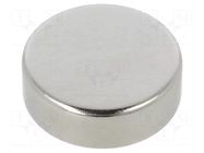 Magnet: permanent; neodymium; 37N; Ø: 15mm; H: 5mm ELESA+GANTER