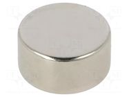 Magnet: permanent; neodymium; 54N; Ø: 16mm; H: 8mm ELESA+GANTER