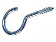 Hook; for wood; 4.2x46; steel; zinc; BN 973 BOSSARD