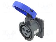 Connector: AC supply 3-phase; socket; female; PIN: 3; IP&S; IP67 AMPHENOL