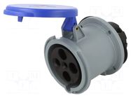 Connector: AC supply 3-phase; socket; female; PIN: 4; 63A; IP&S AMPHENOL