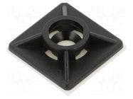 Holder; self-adhesive; polyamide; UL94V-2; black; A: 19mm; B: 3.5mm BOSSARD
