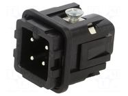 Connector: HDC; contact insert; male; CK; PIN: 3; 10A; 600V; 3+PE ILME