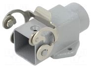 Enclosure for connectors: HDC; size 21.21; with latch; closed ILME