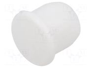 Stopper; H: 9mm; push-in; Flange dia: 12mm; white; Ømount.hole: 10mm ESSENTRA