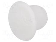 Stopper; H: 9mm; push-in; Flange dia: 15mm; white; Ømount.hole: 10mm ESSENTRA