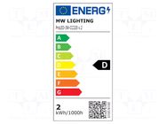 LED; white; 6500K; 1.08W; 184lm; IP67; 175°; No.of diodes: 3; 2835 POS