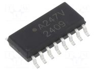 Optocoupler; SMD; Ch: 4; OUT: transistor; Uinsul: 3kV; Uce: 80V; SO16 BROADCOM (AVAGO)