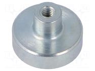 Magnet: permanent; samarium, cobalt; 90N; Ø: 20mm; H: 13mm; steel ELESA+GANTER