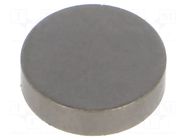 Magnet: permanent; samarium, cobalt; 22N; Ø: 15mm; H: 4mm ELESA+GANTER