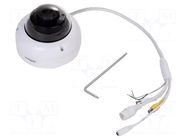 Camera: CCTV IP; Dim: Ø122x94mm; white-black; -30÷60°C; IP67; 12VDC DAHUA
