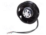 Fan: EC; radial; 230VAC; Ø190x88.9mm; 650m3/h; ball; 4350rpm; IP54 EBM-PAPST
