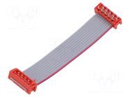 Ribbon cable with connectors; Tape ph: 1.27mm; PIN: 10; 2x5 TE Connectivity