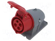 Connector: AC supply 3-phase; socket; female; PIN: 4; 460V; IP&S AMPHENOL