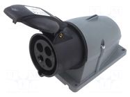 Connector: AC supply 3-phase; socket; female; PIN: 4; IP&S; IP44 AMPHENOL