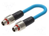 Cable: for sensors/automation; M12; PIN: 8; 3m; 60VDC; 50VAC; 0.5A LUMBERG AUTOMATION