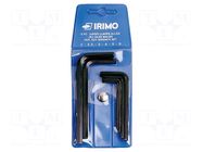 Wrench-set; hex key; steel; 6pcs. IRIMO